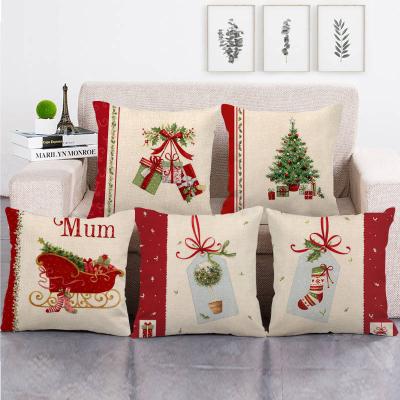 China 45*45cm Anti-Static Merry Christmas Pillow Covers Christmas Cushion Cover Christmas Pillowcase for sale