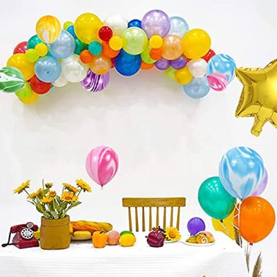 China Girl's Birthday Rainbow Balloons Garland Birthday Confetti Latex Balloons Garland Arch Kit Set Party for Wedding Party Decorations for sale