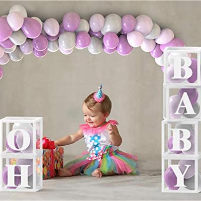 China 130 Pcs Purple Lavender Birthday Shower Party Decorations Baby Bridal Boxes With Letters For Baby Shower Decorations For Girl for sale