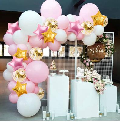 China 122pcs Pink Birthday Latex Balloons Garland Party Supplies Latex Balloons Garland Arch Kit For Birthday Wedding Event Party Decorations for sale