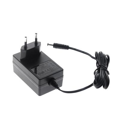 China PC+ABS EU Plug Black Wall Charger Adapter 5V 6V 9V 12V 15V 20V 24V 12W 15W 18W 24W 0.5A 1A 2A 3A AC/DC Power Adapters for sale