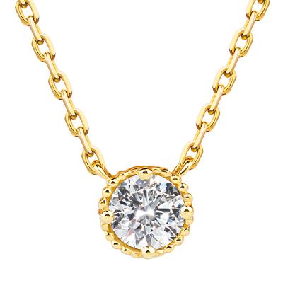 China Luxury Casual/Sporty Simple 45cm Adjustable Light Around Women's 18k Hard Gold Diamond Necklace Jewelry for sale