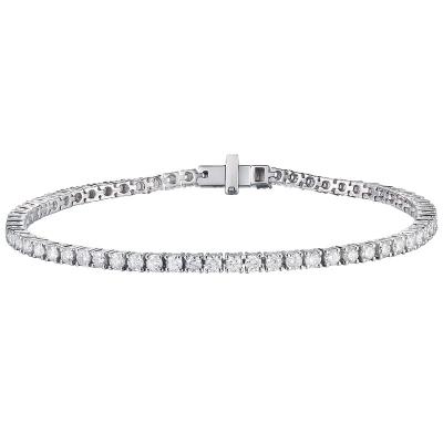 China Adjustable Lab Diamond Beads Tennis Bracelet New Simple Design Luxury Hiphop Jewelry for sale