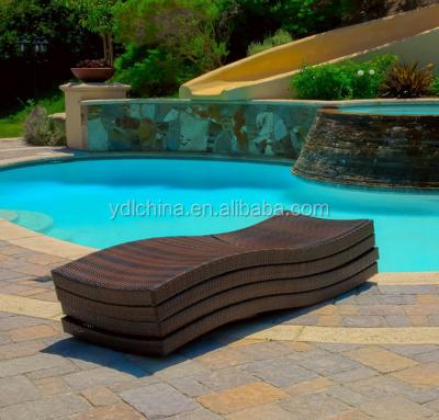 China Garden Set Outdoor Stackable PE Rattan Wicker Lounge Bed for sale