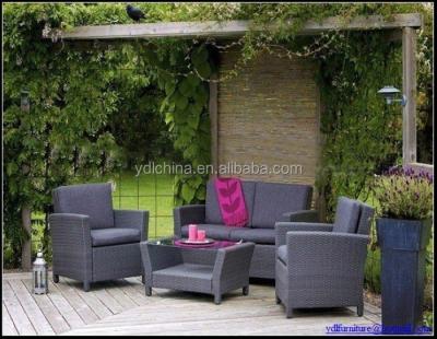 China Garden Set Aluminum Frame PE Rattan Wicker Furniture Set YKD-02F for sale