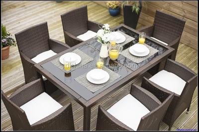 China Garden set outdoor rattan / garden furniture wrought iron wicker table chair YKD-16 for sale