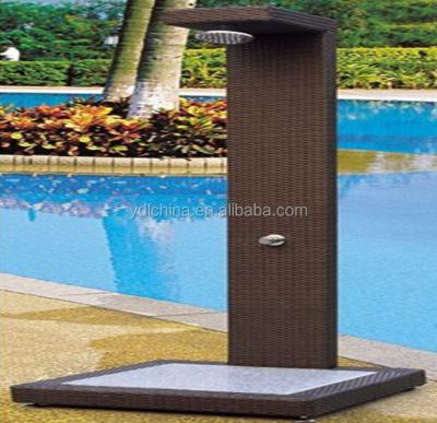 China Garden Set Outdoor Rattan Shower With Aluminum Frame for sale