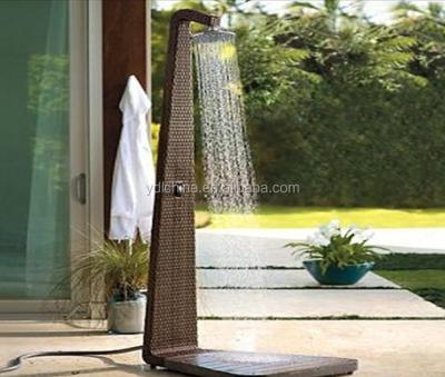 China Garden set outdoor rattan shower for beach and swimming pool for sale