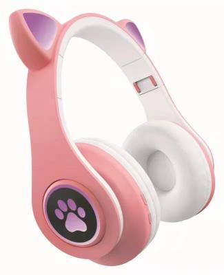 China Headband Cat Ear RGB Waterproof Running Low Latency RGB 7.1 2.4G Stereo Low With Mic Gaming Wireless Headphone Detachable Headset for sale