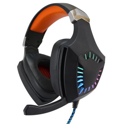 China PC Sound Headband 7.1 Stereo PS4 RGB Lighting Stylish USB Wired Gaming Headset Wired Headsets With MIC for sale