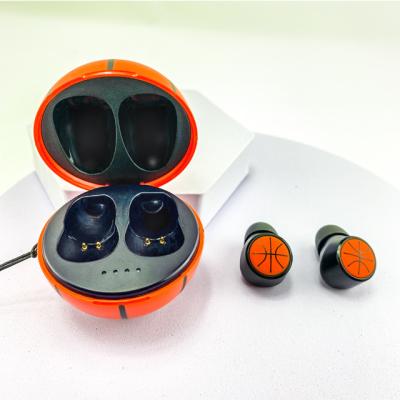 China Mini Earbuds OEM Basketball Style For Music Sport TWS Wireless Earphone In-Ear Headphone Wireless Earbuds With Charging Case for sale