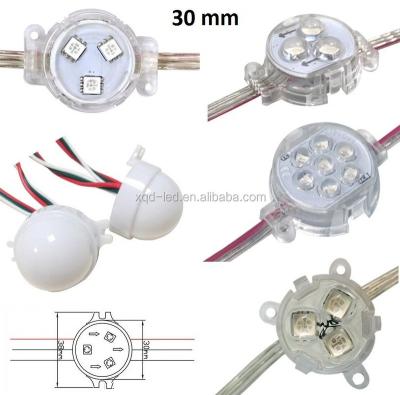 China Indoor& Outdoor $0.25 led point source ws2811 ups1903 led point lights 3leds 5050 5054 led point 30mm amusement rides for sale