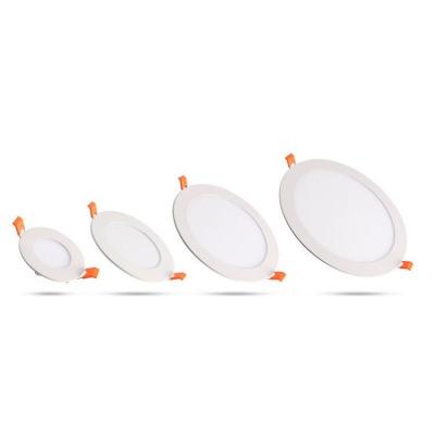 China High lumen residential lighting round recessed mounted 3w 6w 12w led ceiling panel light for sale