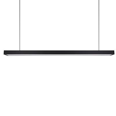 China Decorative design gyms linear light black thin linear suspended light 6500k concealed linear lighting with lens for sale