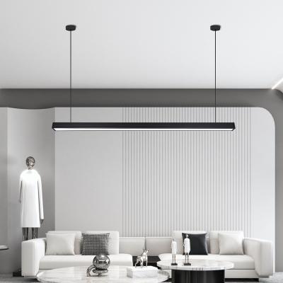 China Good minimalist linear living room nordic pendant light modern iron led pendant lighting simple office pendant light for bedroom for sale