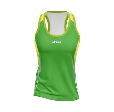 China New Style High Quality QUICK DRY Printed Women Tank Top Fitness Training Singlet Wholesale for sale