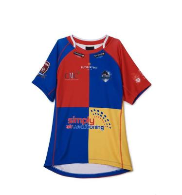 China Breathable Customized Uniform Sublimation Printing Game OEM Jersey Uniforms Football Rugby Tank Tops for sale