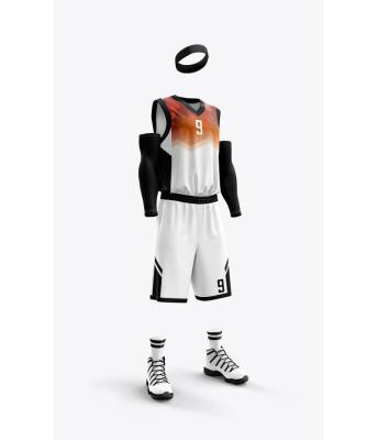 China Breathable Sublimation Printing Cheap Custom White Basketball Jerseys Uniform Sets for sale