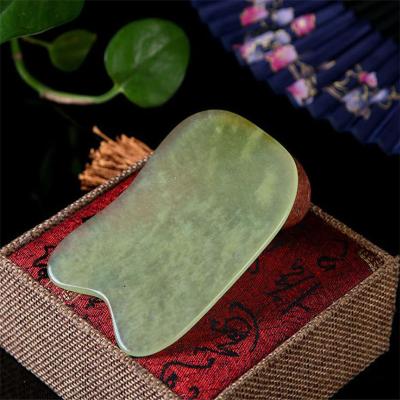 China Natural Jade Roller Gua Sha Scraping Massage Tool Jade Shaving Sha Sha Massage Tool Anti Aging Face Stone Face Neck Shaving Slimming Guasha Board for sale