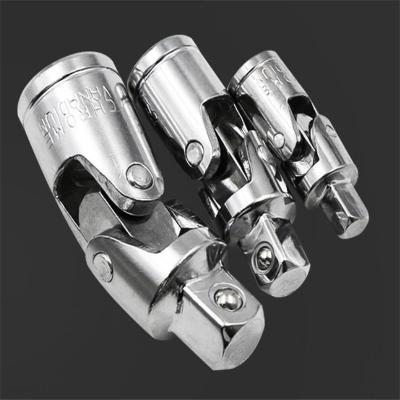 China Flexible Turning 2018 1/4 3/8 1/2 Universal Three-Piece Suit Socket Wrench Chrome Common Vanadium Steel for sale