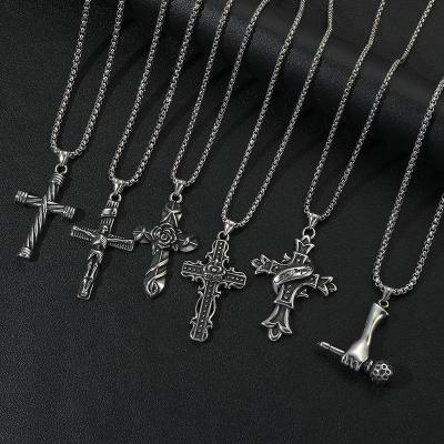 China Other 925 Silver Jewelry Summer Cross Necklace 2023 Amazon Art Jewelry Spot Factory Wholesale for sale