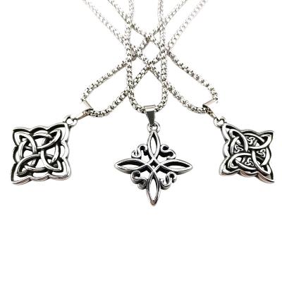 China Other The 2023 Cross is a vintage Celtic knot necklace with a 925 silver pendant in the shape of an endless love. for sale