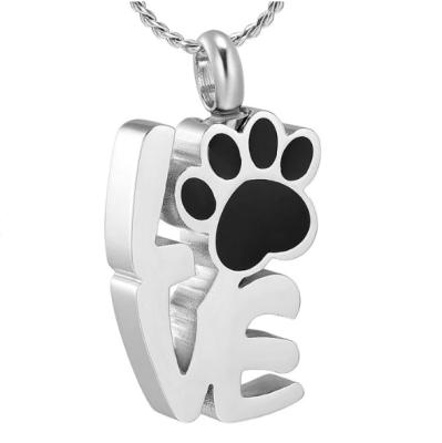 China Other Love pet cremation urn necklace Stainless steel pendants fashion cremation jewelry for sale