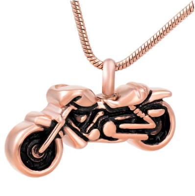 China Other Latest Technology Motorcycle XM-011 Cremation Jewelry For Ashes For Dog Pet Gold Plated Necklace for sale