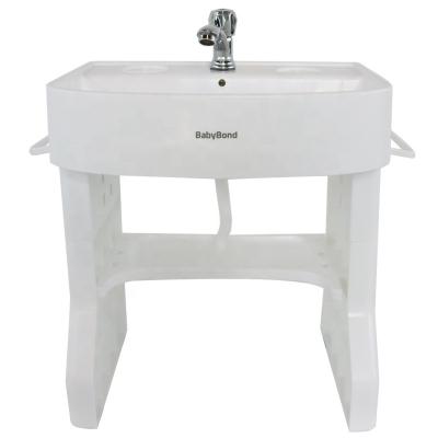 China Portable Self-Care Station Viable Wash Basin for Kearly Toddler Baby Kids Child Exercising Learning Lavatory Plastic Simulation for sale