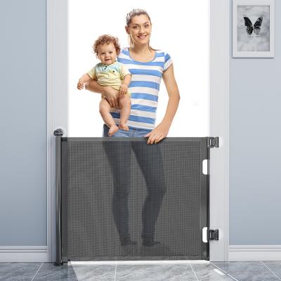 China 2022 Movable Pockets New Mesh Pocket Dog Door And Baby Safety Door Extra Acrylic Pet Door Wide55 X 33 Large For Doors Stairs Hallways for sale