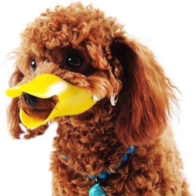 China Viable Dog Mouth Cover Duck Mouth Shape Anti-bite Muzzle For Dog Cat for sale