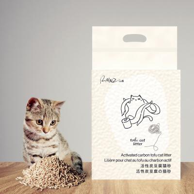 China Sustainable Natural Plant Premium Cat Litter Tofu Cat Litter Feline Clumping Litter Degradable In Super Fast Acting Absorb Formula Low Dust for sale