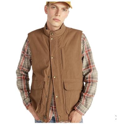 China New Design Sherpa Anti-pilling Warm Fashion Vest Invest Custom Khaki Fleece Vest For Men for sale