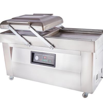 China DZ-600 Food Double Chamber Vacuum Packing Machine for Seafood Meat Fish Pork Beef Dry Salted Rice Vacuum Packing Machine for sale