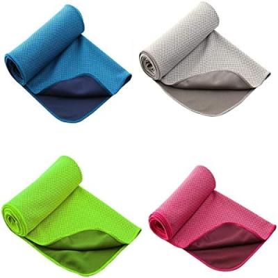 China Viable Custom Quick Dry Magic Instant Microfiber Gym Sport Travel RTS Cooling Towel With Silicone Case for sale