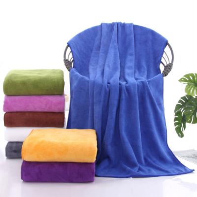 China Factory Wholesale Custom Colorful Kids Safe Solid Color Water Absorption Microfiber Towel Strong Sets for sale