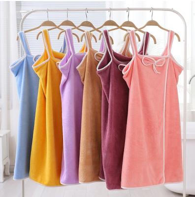 China Multi Function Bathrobe Women Spa Bathrobe Child Safe Multi Function Quick Drying Beach Kids Body Wrap Soft Wearable Towel Skirt For Lady for sale