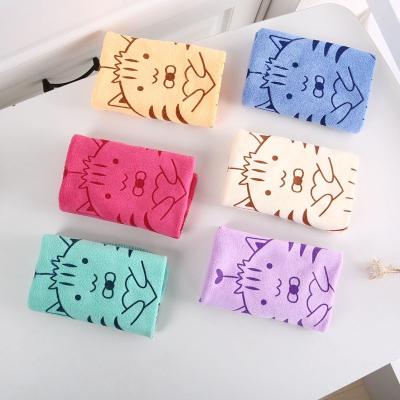 China Safe Custom Wholesale Wash Cloth Super Soft Gift For Kids Wrapping Microfiber Baby Washcloth 35*75cm Face Towel Skin Towel for sale