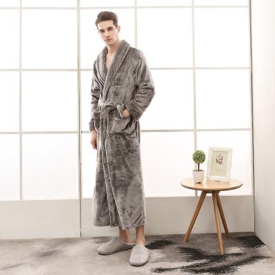 China Luxury extra long bathroom nightgown men's sleepwear thick pajamas bathrobe fashion couple pajamas fall winter QUICK DRY custom made flannel for sale