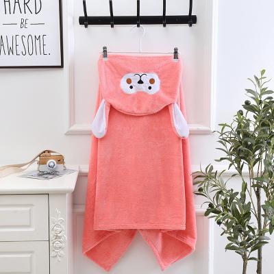 China Portable Poncho Children Hooded Cloak Microfiber Terry Bath Towel Custom Logo Beach Towels QUICK DRY Bath Towels With Hood for sale