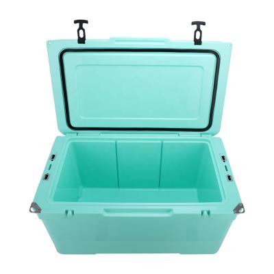 China Waterproof 110 Liter Wheeled Plastic Ice Chest Box Large Cooler Vehicle Storage Box Thermal Insulated Coolers Box for sale