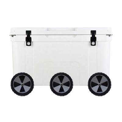 China Waterproof Rotomolded Heavy Duty 78 Quart Coolers Thermoplastic UV Resistant Hardside Ice Chest With Wheels for sale