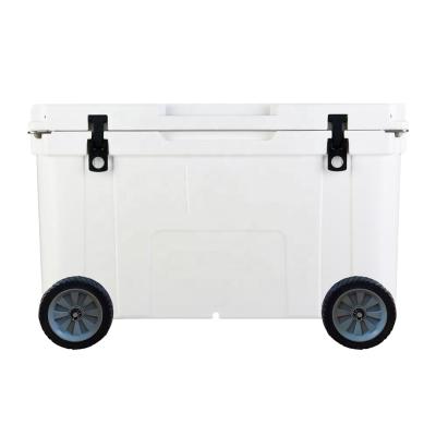 China OEM Waterproof Marine Hard Sided Portable 78qt Rolled Cooler Insulated Rolling Cooler for sale