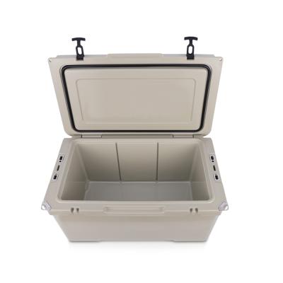 China Large Waterproof 120L Insulated Hard Cooler Ice Chest Rotomolded Cooler Box For Camping With Wheels for sale