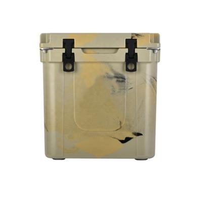 China OME 33QT camouflage PLASTIC LLDPE waterproof cooler rotomolded square hard fishing box for sale