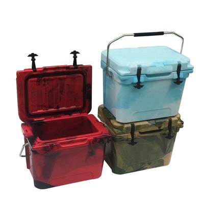 China Waterproof Plastic 20QT Ice Box Cooler Ice Chests Fishing Cooler Camouflage Color for sale