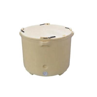 China LLDPE+PU Round Shape 640L High Insulated Fish Container Optimize The Quality Of Fish And Food During Processing for sale