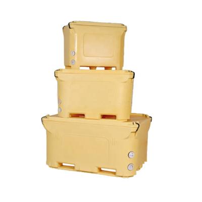 China Large Waterproof Cooler Box Rotomolded Ice Tube Fish Transport Processing Container for sale