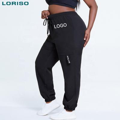 China 2021 QUICK DRY women ladies plus size sudadera survetement stacked track trotter sweatpants with side pockets for women for sale