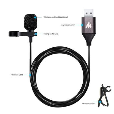 China Professional Plastic Lavalier Microphone Aluminum+ USB Microphone For Tablet for sale